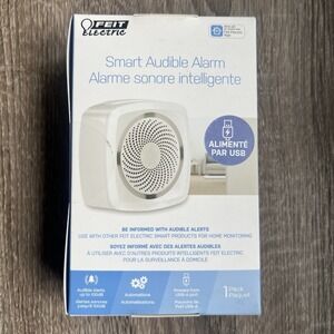 Feit Smart Home Audible Alarm Wireless Smart-Enabled White Security Alarm